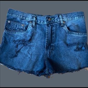 Vintage diesel distressed high waist shorts